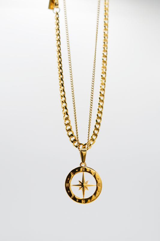 Combo Boussole Or